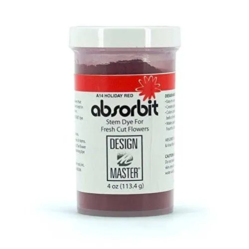 Design Master Absorbit Stem Dye for Fresh Cut Flowers Matte Finish Systemic (Holiday Red)