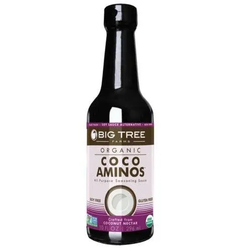 Big Tree Farms Organic Coco Aminos - Liquid Coconut Aminos, Soy-Free Sauce, Low Sodium, Soy Alternative, Gluten Free, Kosher, Warmly Umami, Marinade