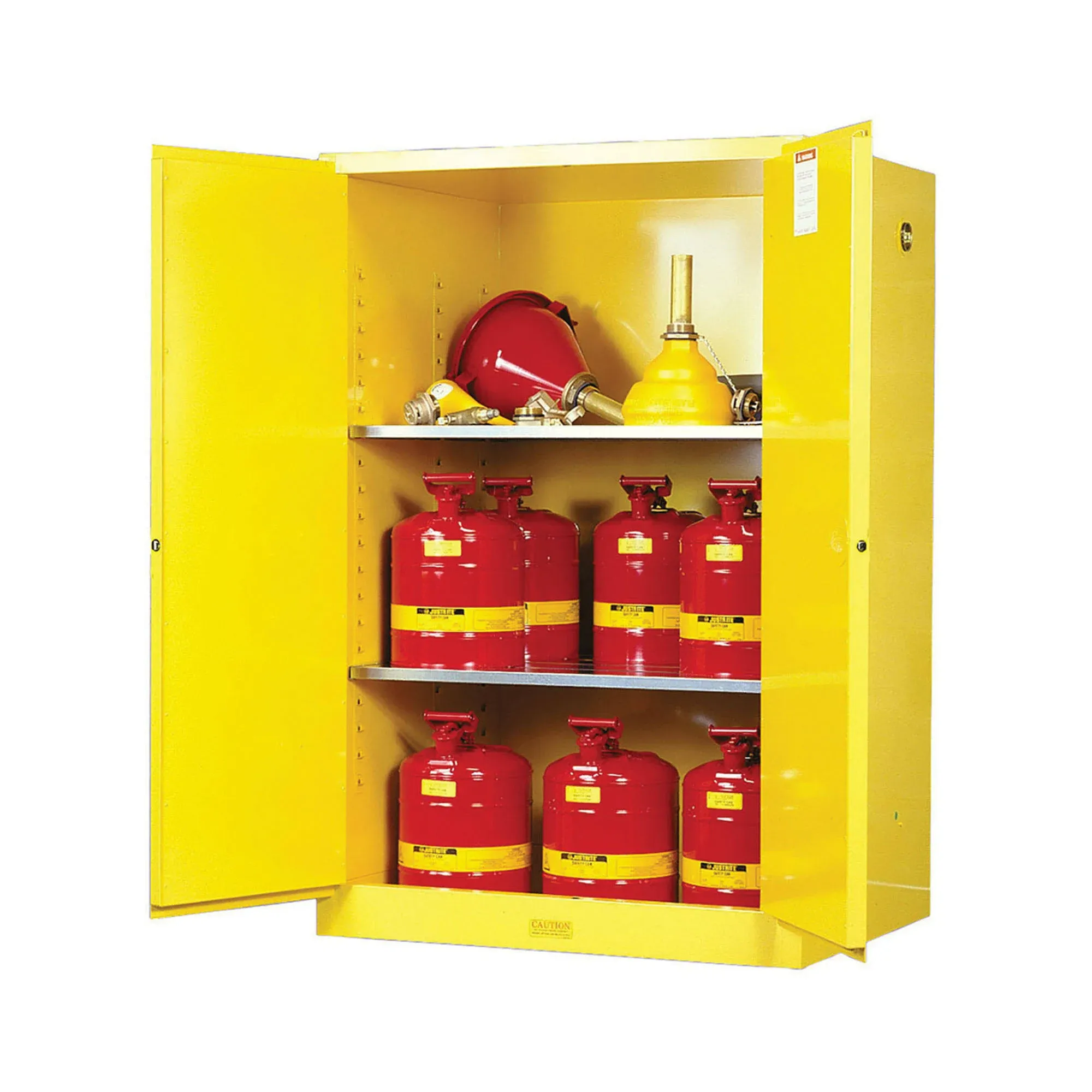 Justrite 899000 Flammable Safety Cabinet, 90 gal, Yellow