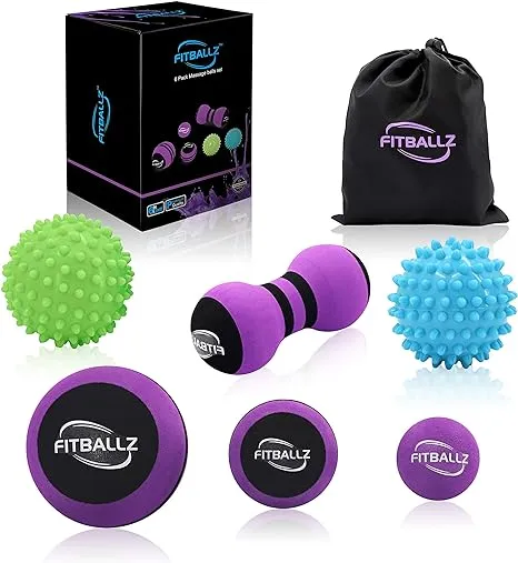 Fitballz Massage Ball Kit for Myofascial Trigger Point Release & Deep Tissue ...