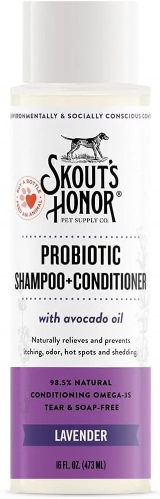 "Skout's Honor Dog Probiotic Lavender Shampoo + Conditioner 16 oz"