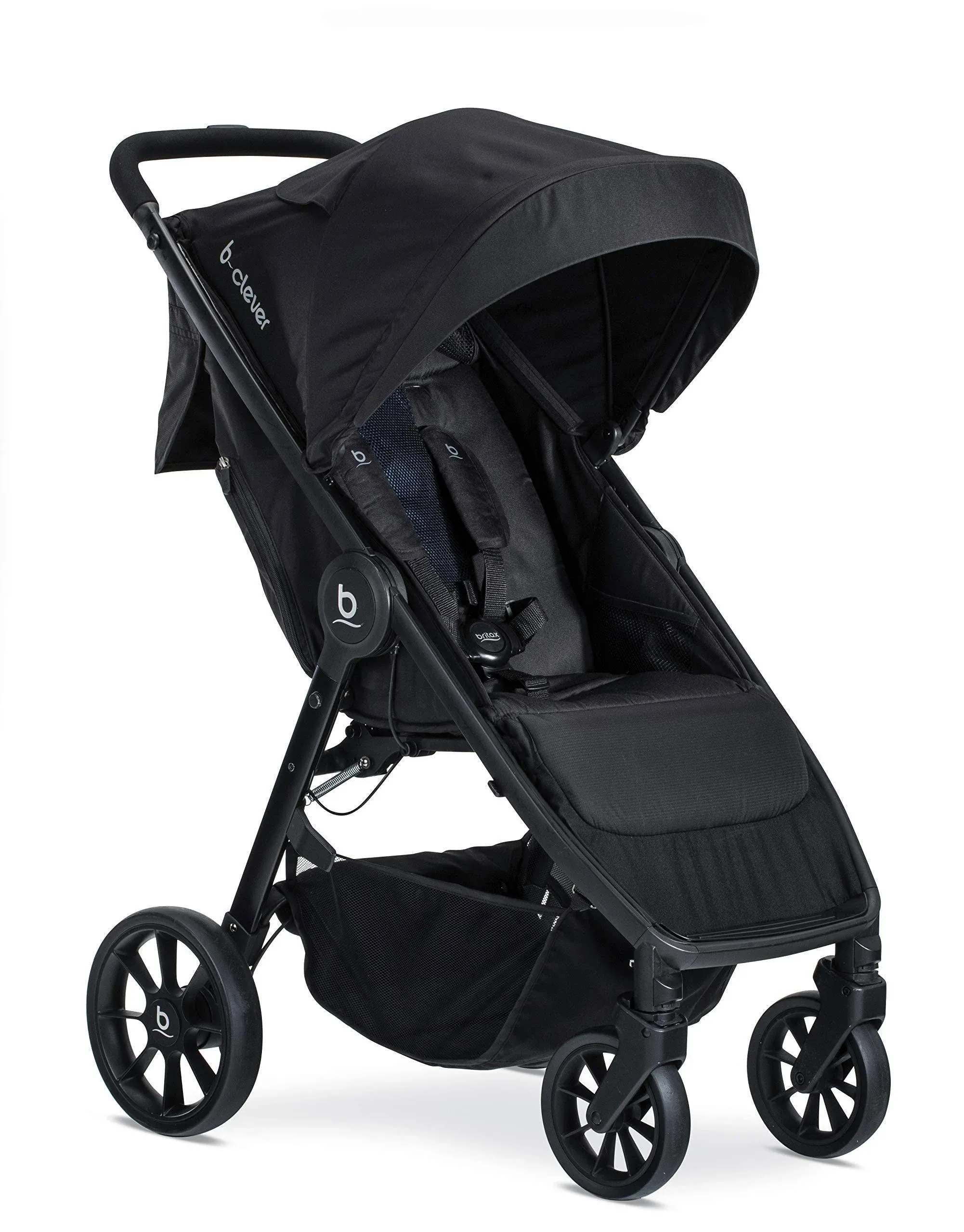 Britax B-Clever Compact Stroller, Cool Flow Teal - One Hand Fold, Ventilated Seating Area, All Wheel Suspension