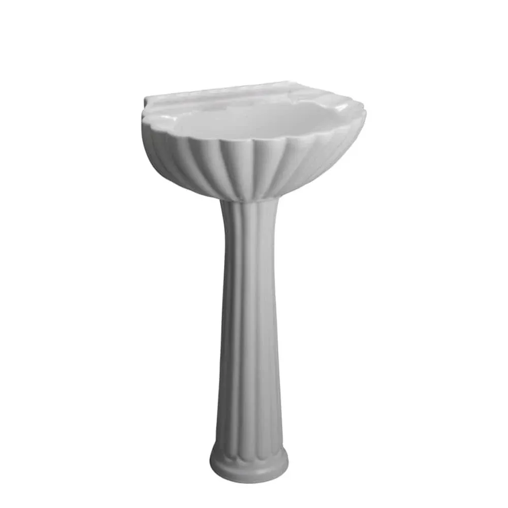 Barclay 3-584WH Bali Pedestal Lavatory - White