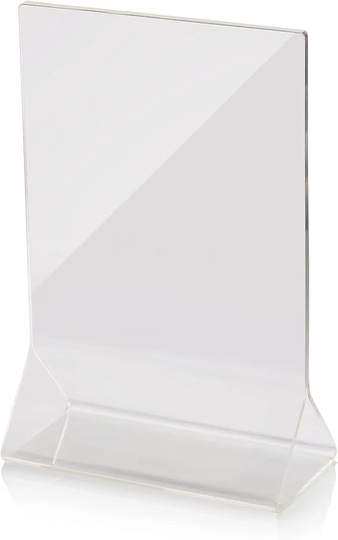 New Star Foodservice 22940 Acrylic Table Menu Card Holder, 4 by 6-Inch, Clear, Set of 12