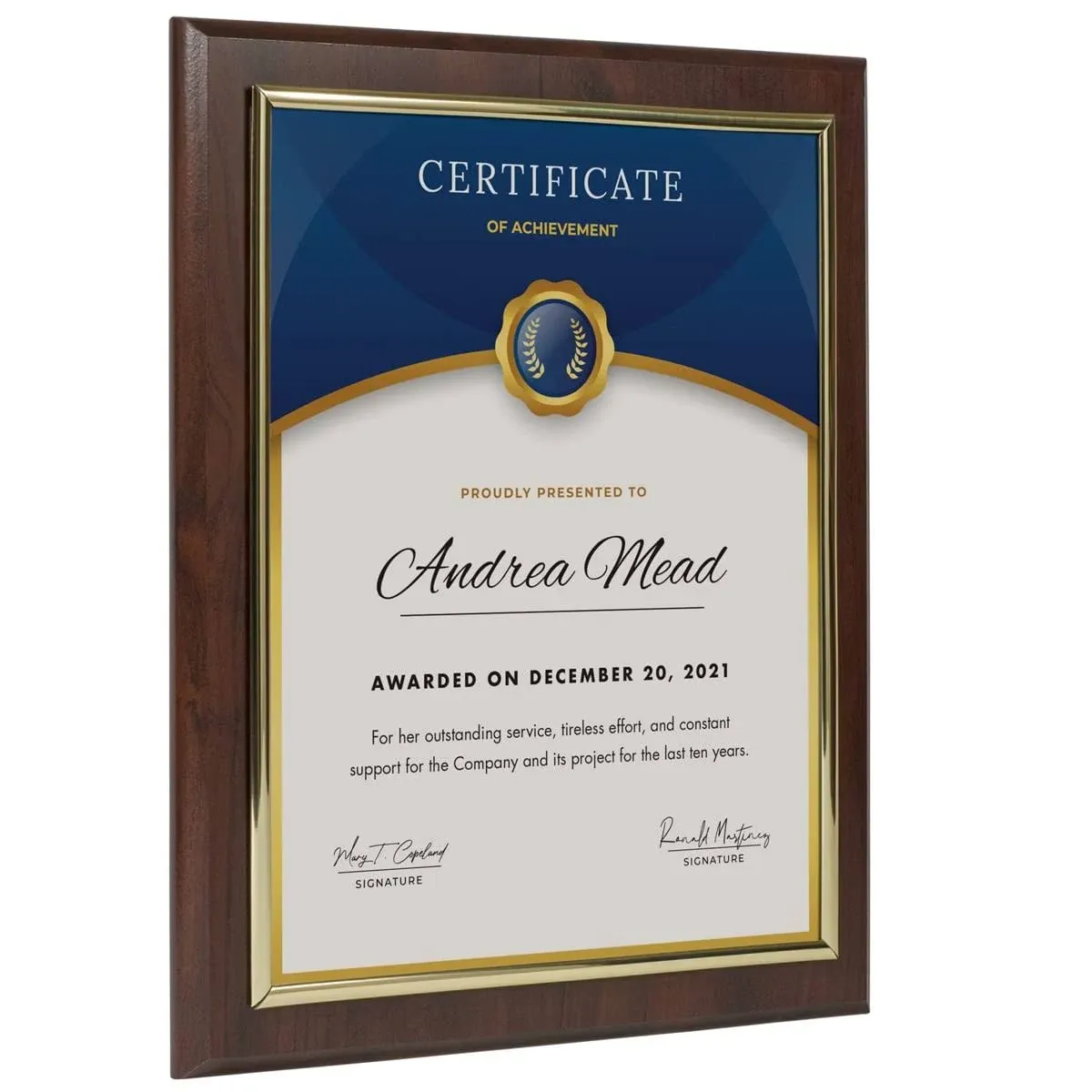  Wood diploma/certif<wbr/>icate plaque