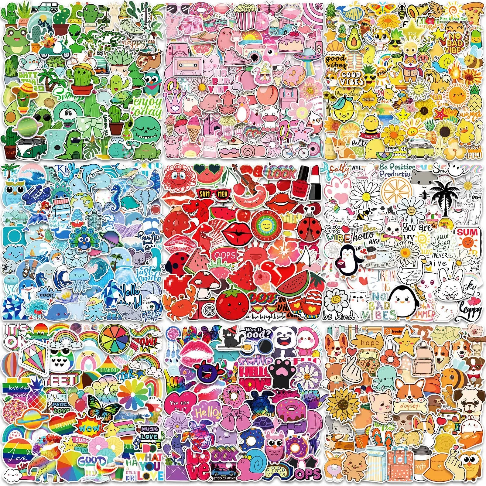 600 Pcs Cute Stickers for Kids,Waterproof Water Bottle Stickers for Kids Boys ...