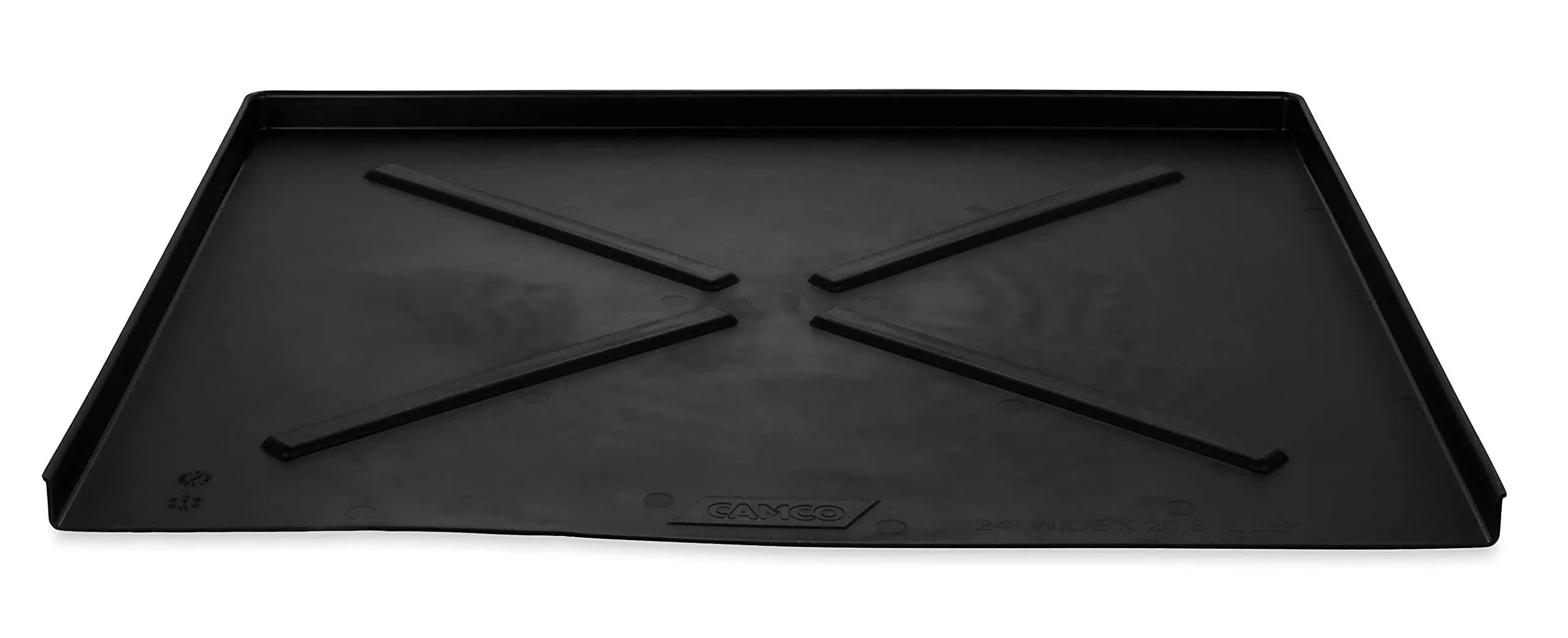 Camco 20.5-Inches x 24-Inches Dishwasher Drain Pan, Black - Protects Your Floor,