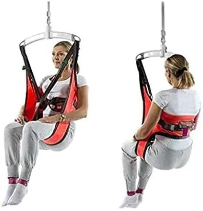 Fushida Hoyer Lift Sling,Commode Patient Lift Slings Medical Transfer Sling for Patients Shower Bath,U Sling for Toileting,Hoyer Sling for Elderly Bariatric,Divided U Slings Fit Invacare/Hoyer Lift,XS
