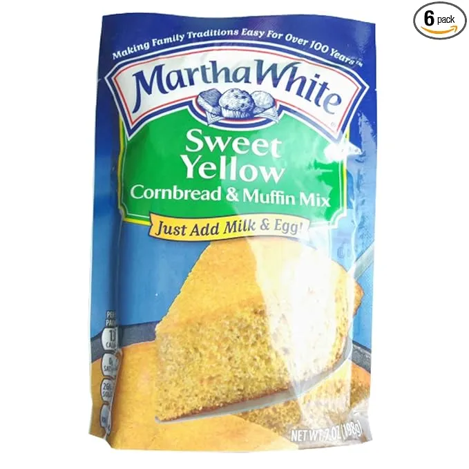 Martha White Yellow Cornbread and Muffin Mix, 6.5 Ounce (Pack of 12)