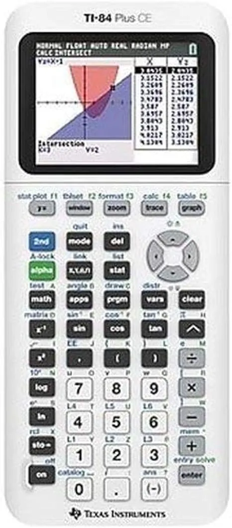 TI-84 Plus CE Color Graphing Calculator, White