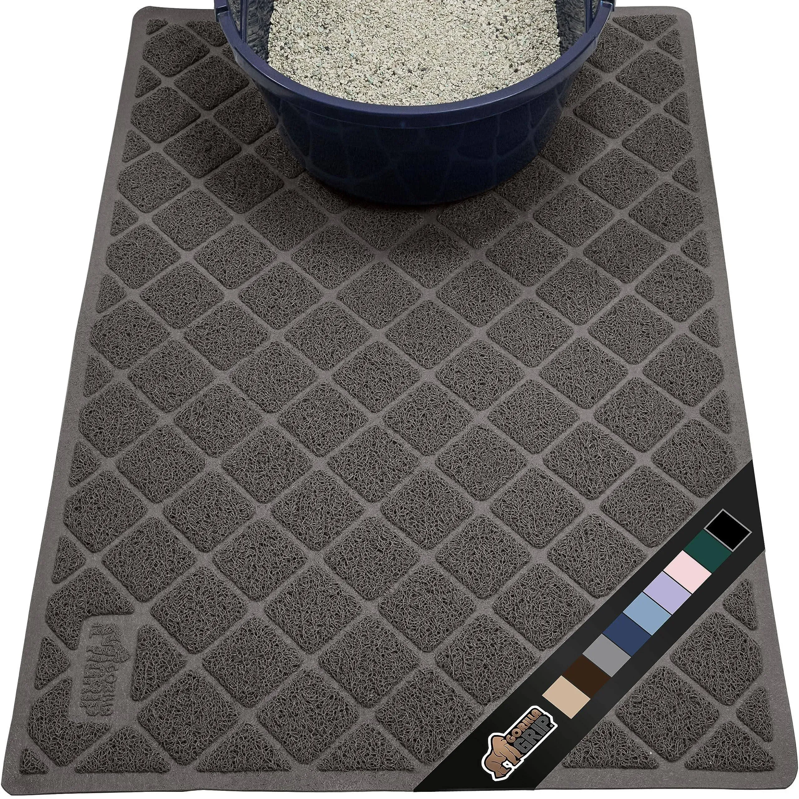 The Original Gorilla Grip Water Resistant Cat Litter Box Trapping Mat