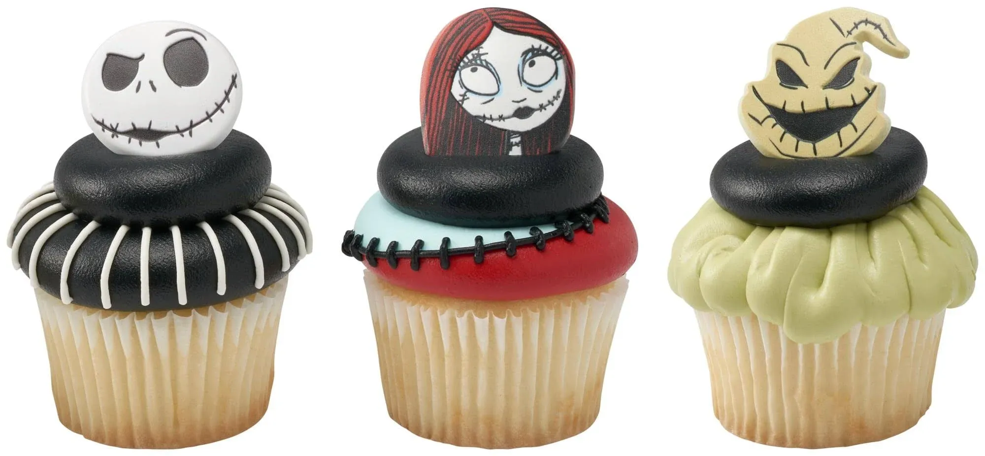 DecoPac The Nightmare Before Christmas Rings, Halloween Cupcake Decorations... 