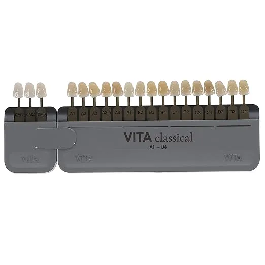 Vident G027CBS VITA Classical Dental Shade Guide with Bleached Shades Clip