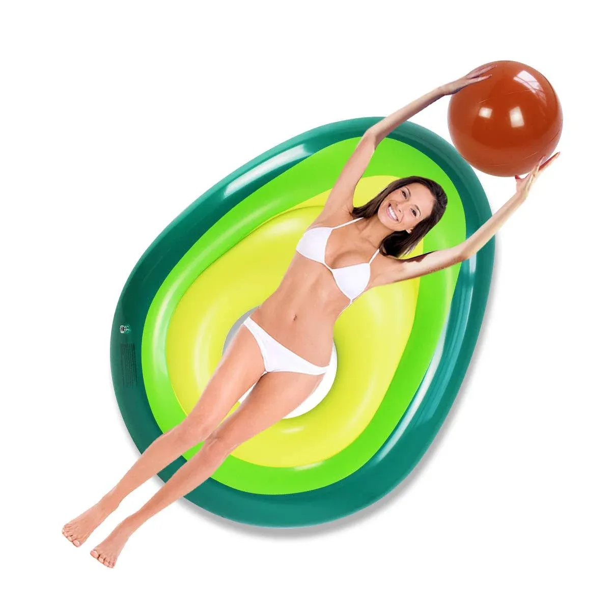 Adult Avocado Pool Floating, Tube, Kids 160x125x36cm, 