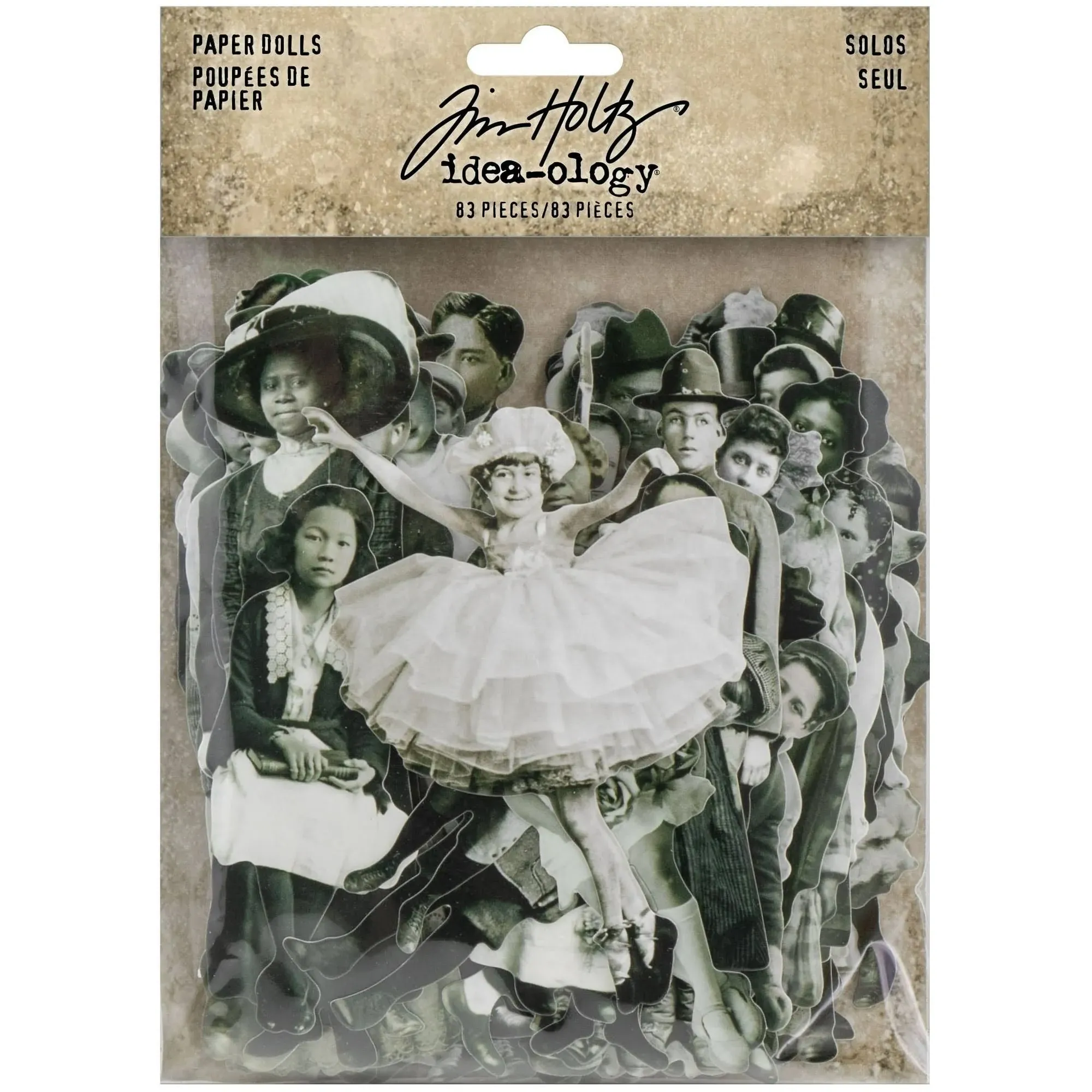 Paper Dolls by Tim Holtz Idea-ology, Card Stock, 107 Dye-Cut Printed Pieces (TIMTH.93555)