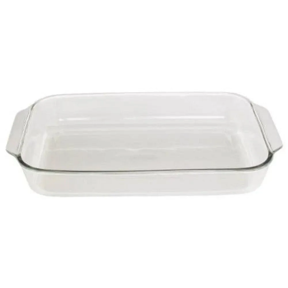 Anchor Hocking Oven Basic Tempered Clear Glass Rectangular Baking 4.8 Quart Dish