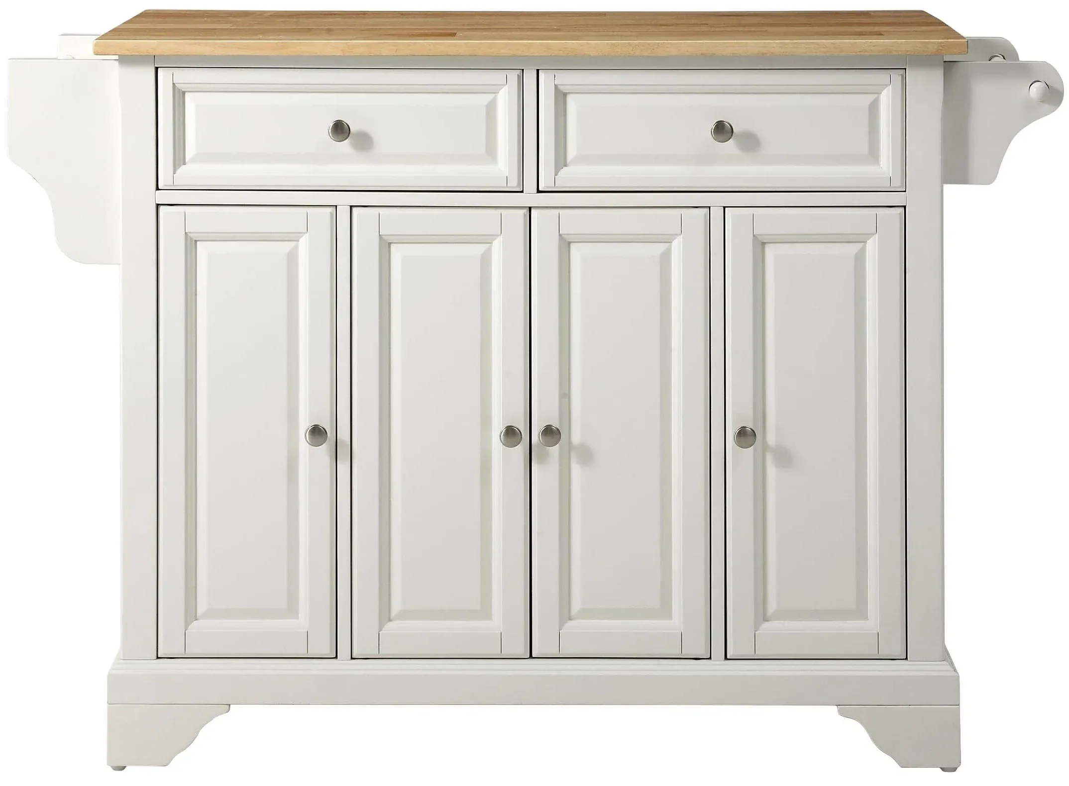 Crosley Lafayette Wood Top Full Size Kitchen Island White