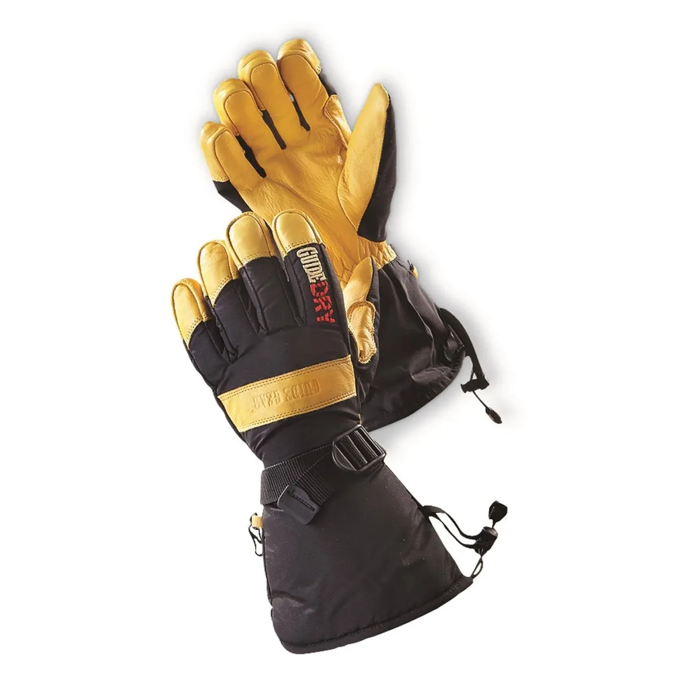 Guide Gear Men's Leather Winter Gloves Insulated, Waterproof For Snowmobile, Snowboard, Skiing