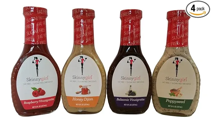 Skinnygirl Low Carb, Fat Free, Sugar Free, Salad Dressing Bundle: Variety Pack 4