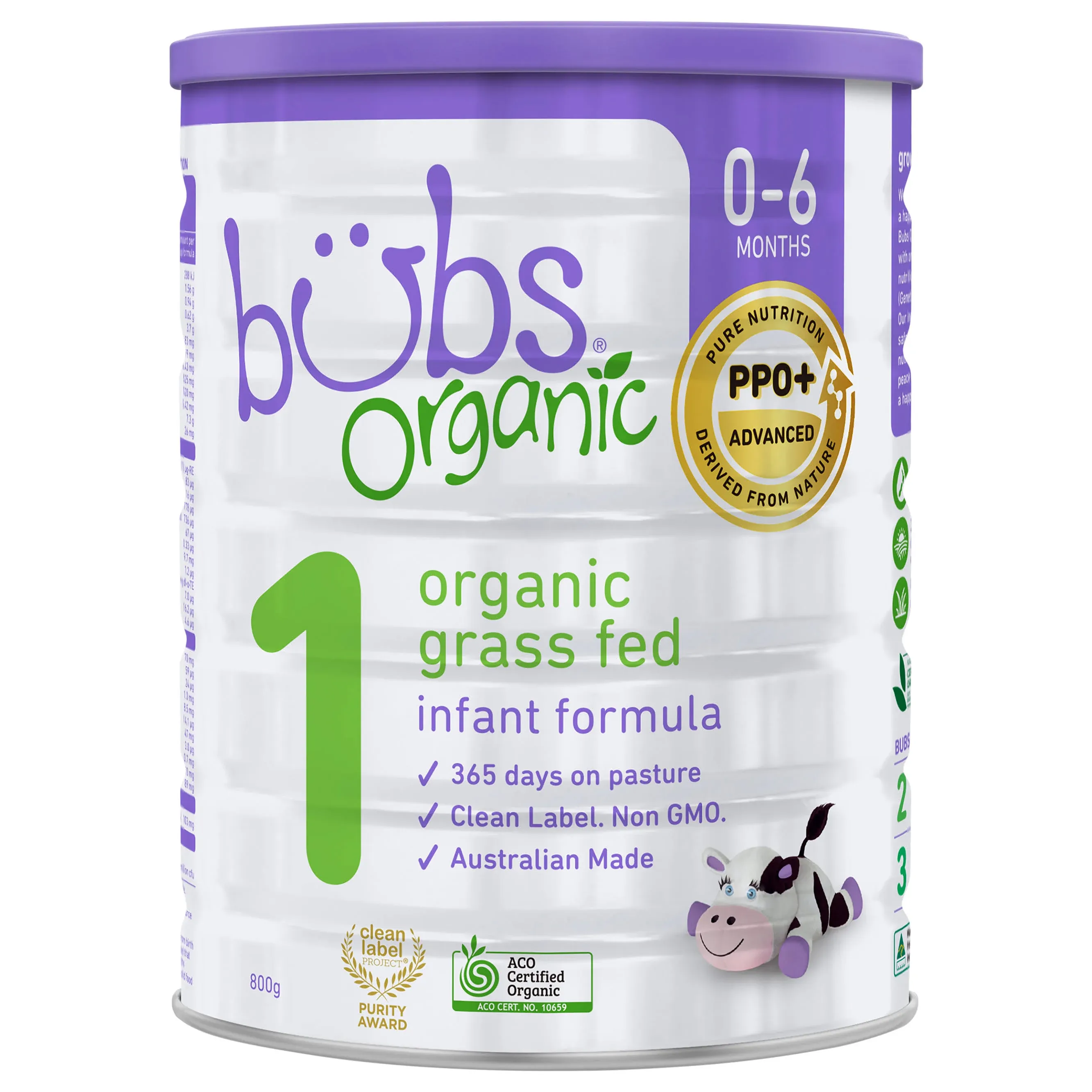 Bubs Organic Grass Fed Infant Formula - Stage 1 28.2 oz