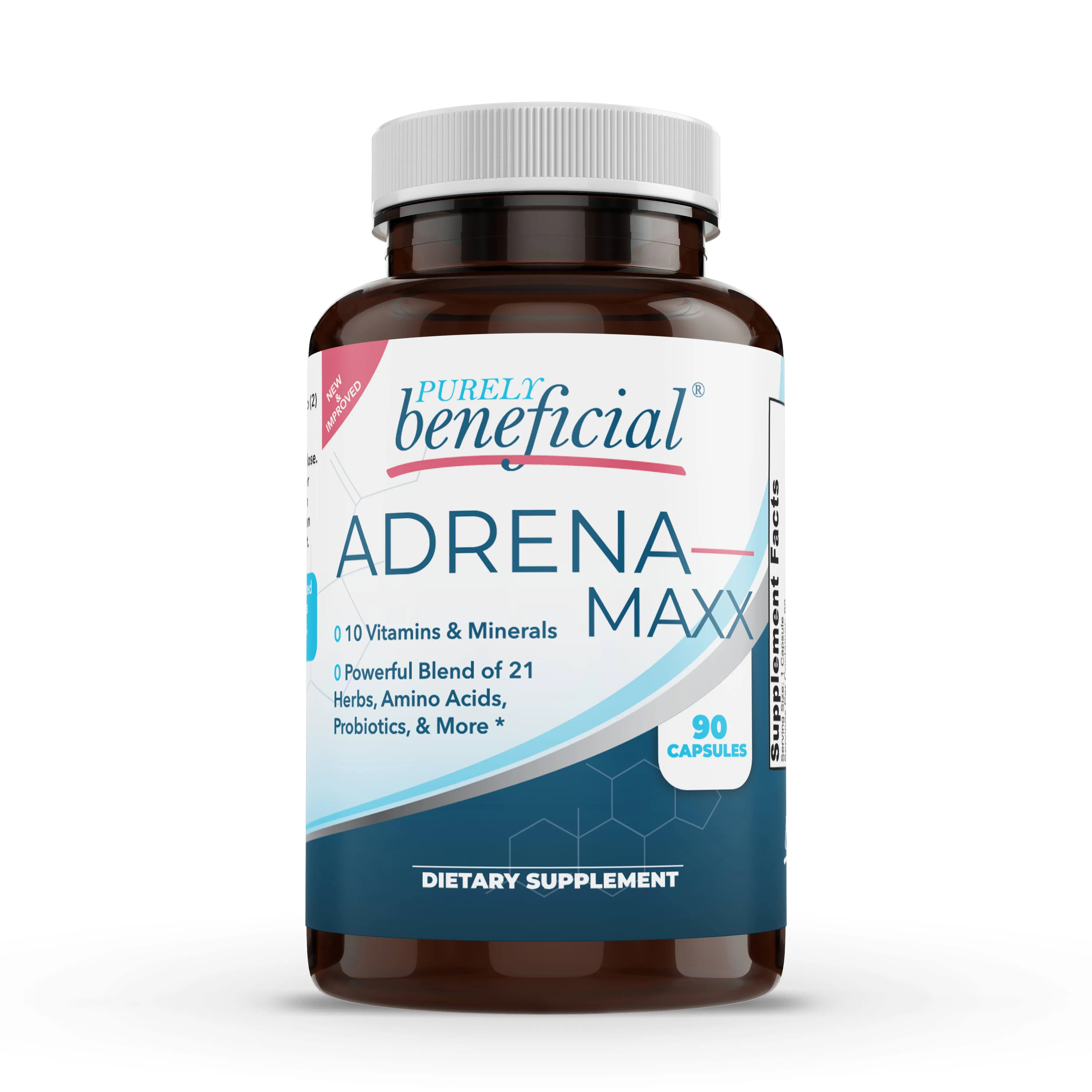 Purely Beneficial Adrena-Maxx Natural Adrenal Supplement 45Day Supply