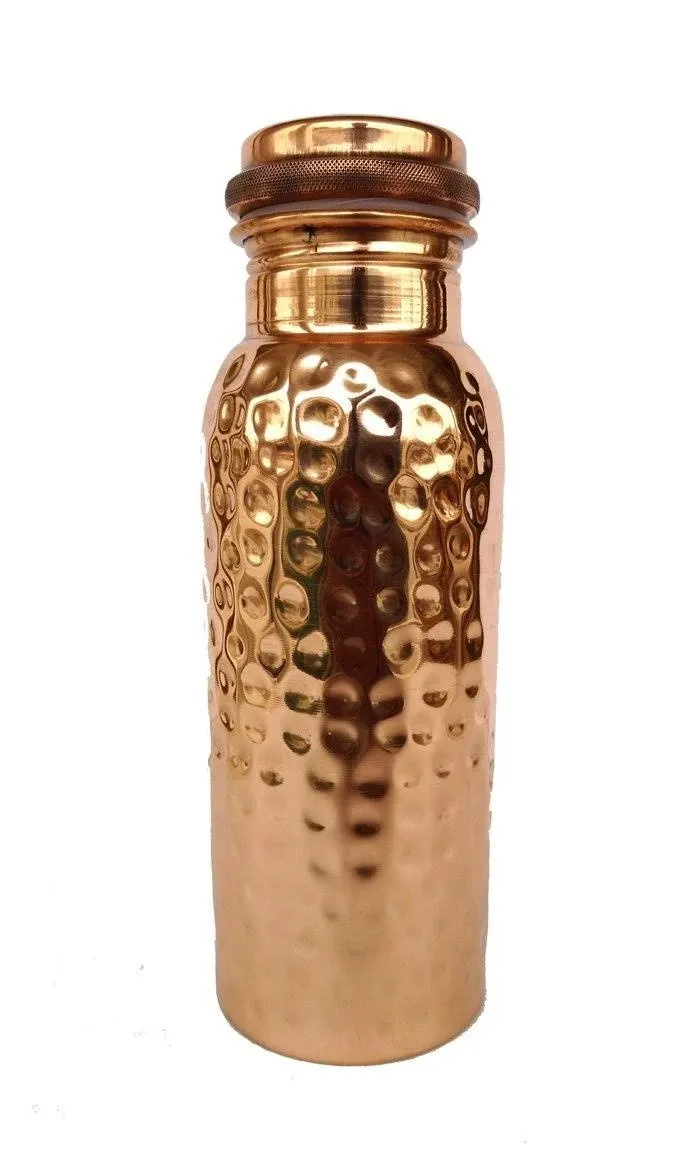 Rastogi Handicrafts Pure Copper Bottle Plain/Smooth/Shiny Bottle Capacity 16oz ...