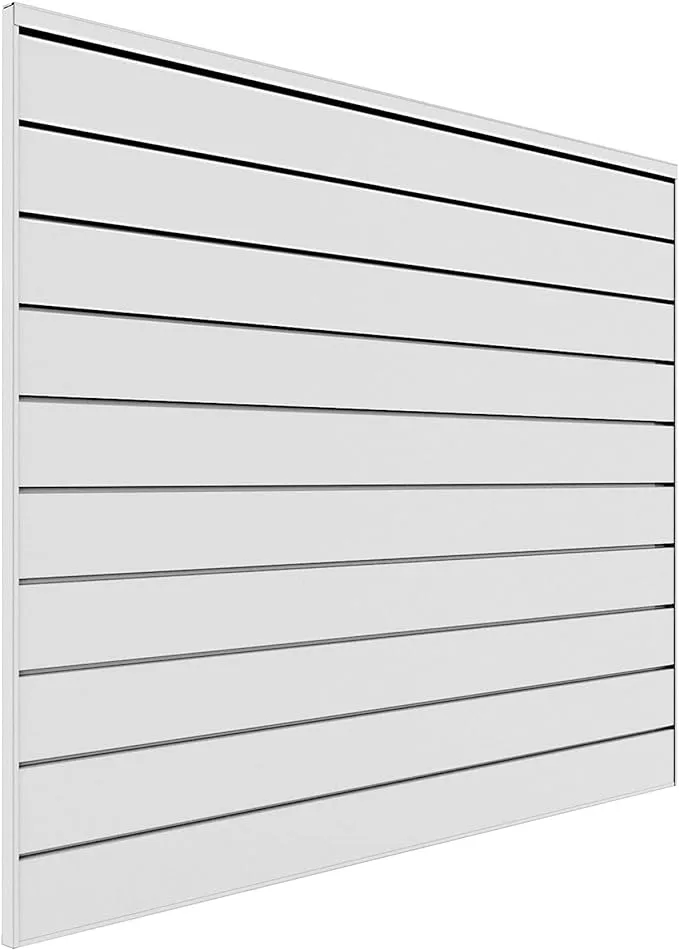 Proslat 4 ft. x 4 ft. PVC Slatwall - White