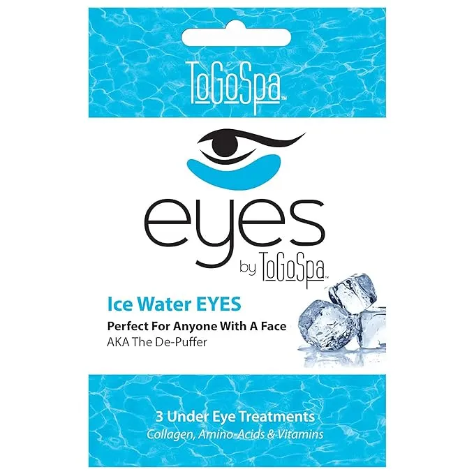 Ice Water EYES by ToGoSpa Premium Anti-Aging Clean Collagen Gel Pads for