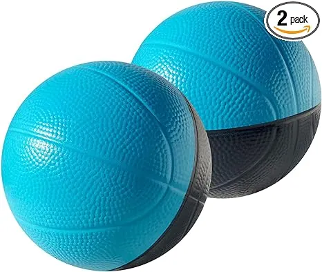 4 Foam Mini Basketball Balls for Mini Hoop Basketball or Over The Door Basketball Hoop Games, 2 Pack | Mini Indoor Basketball Hoop Games & Kids Mini Hoops