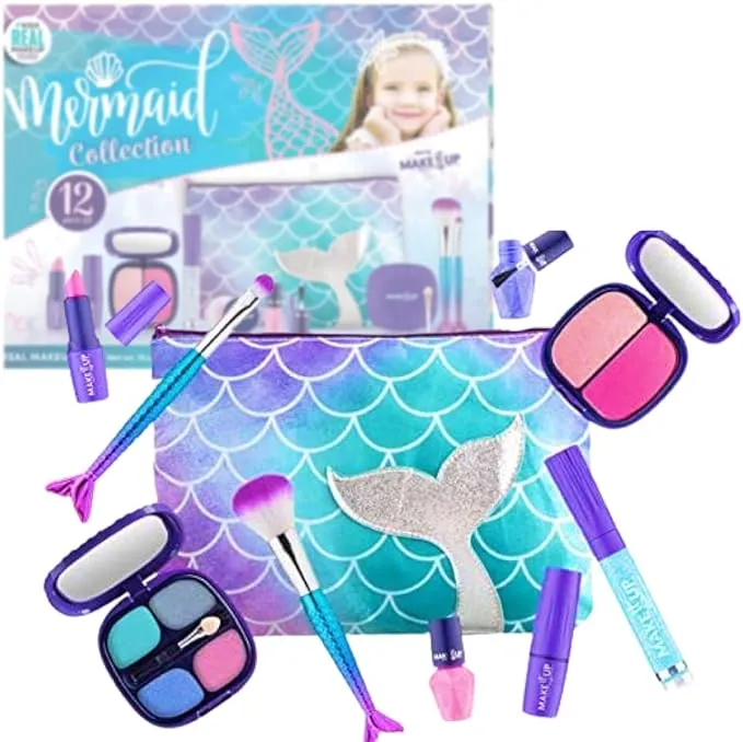 Make It Up Mermaid Collection - Washable - Non Toxic - Safe Makeup Set