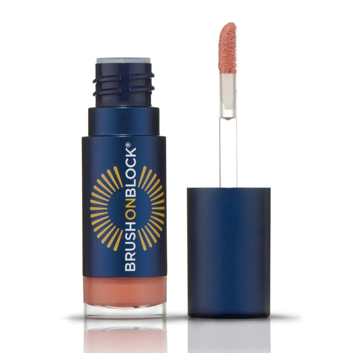 Brush On Block Sun Shine Protective Lip Oil SPF 30, Mineral Protection from UVA/UVB & Blue Light, Hydrating, Cruelty-Free, Gluten-Free, & Vegan, Coral