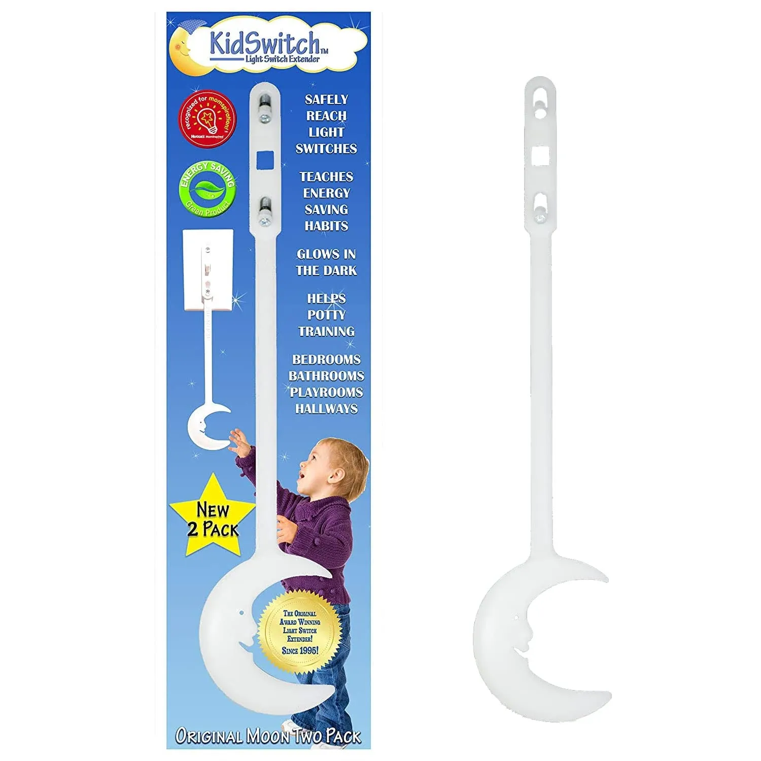 KidSwitch Light Switch Extender for Kids - 2 Pack