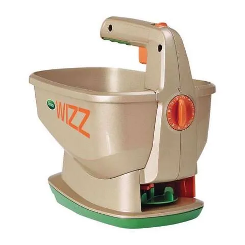 Scotts Wizz Spreader - Handheld Power Spreader, Use Year-Round, Covers Up to 2,500 sq. ft., Brown