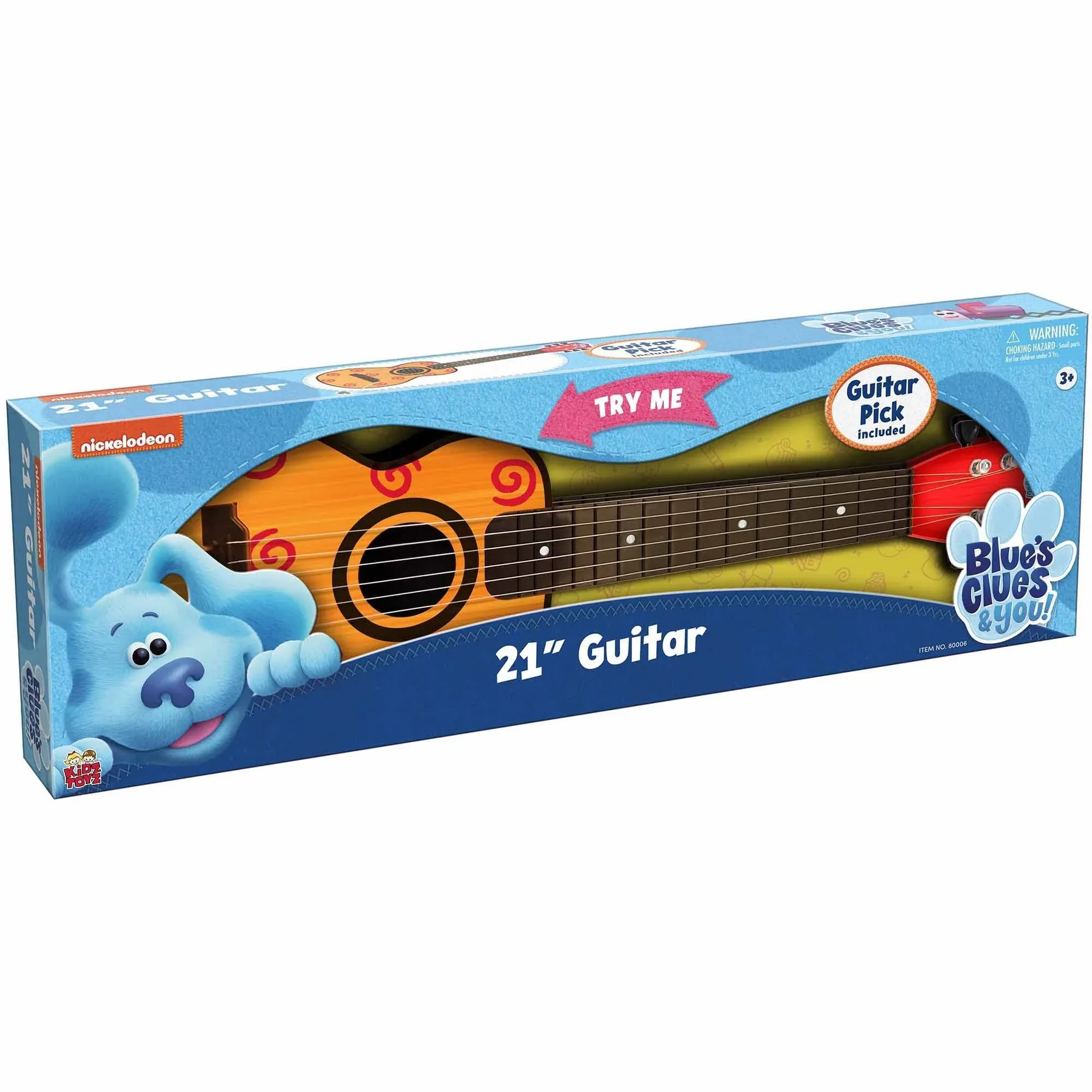 BLUE'S CLUES & YOU: 21' Plastic Guitar with Real Metal Strings & Pick