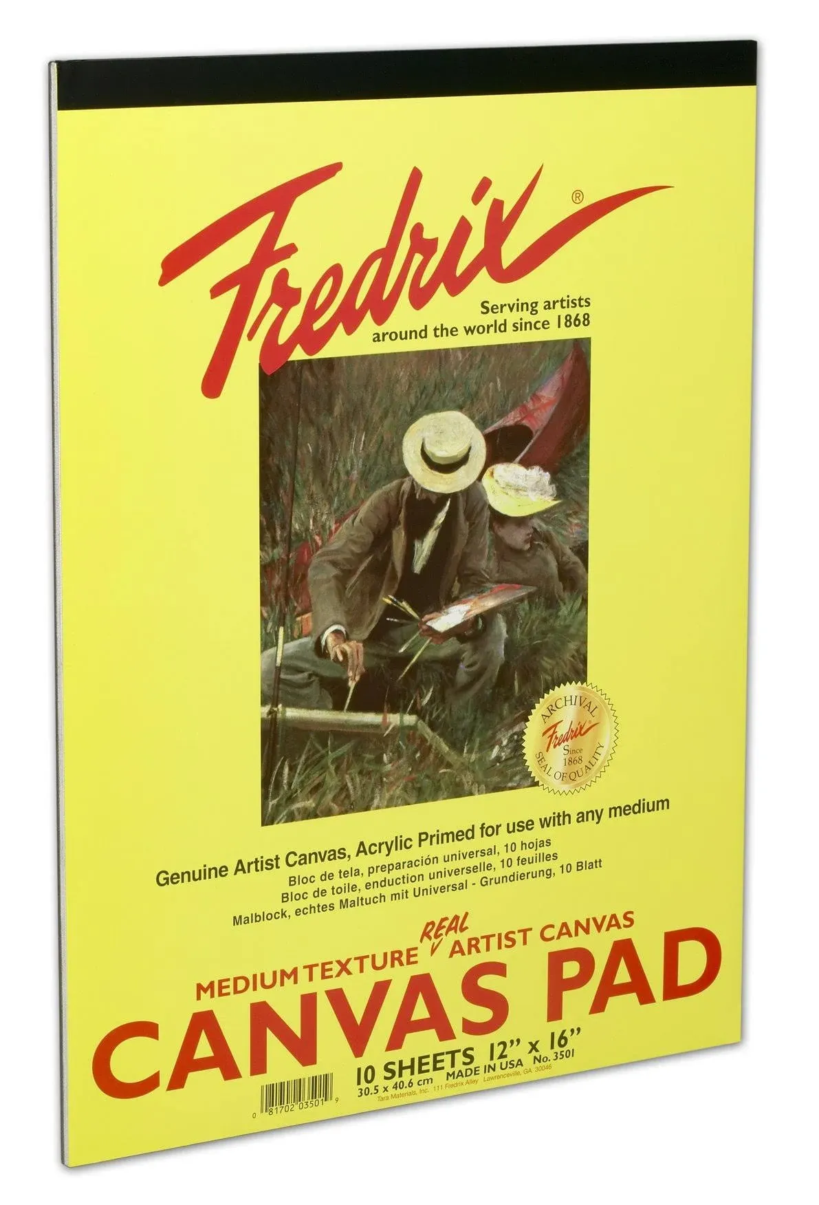 Fredrix Canvas Pad - 14" x 18", 10 Sheets