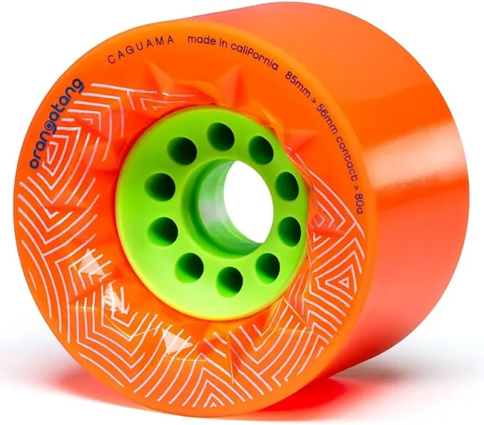 Orangatang Caguama 85 mm Longboard Wheels for Cruising, DIY Electric Skateboards, Eboards (Set of 4)