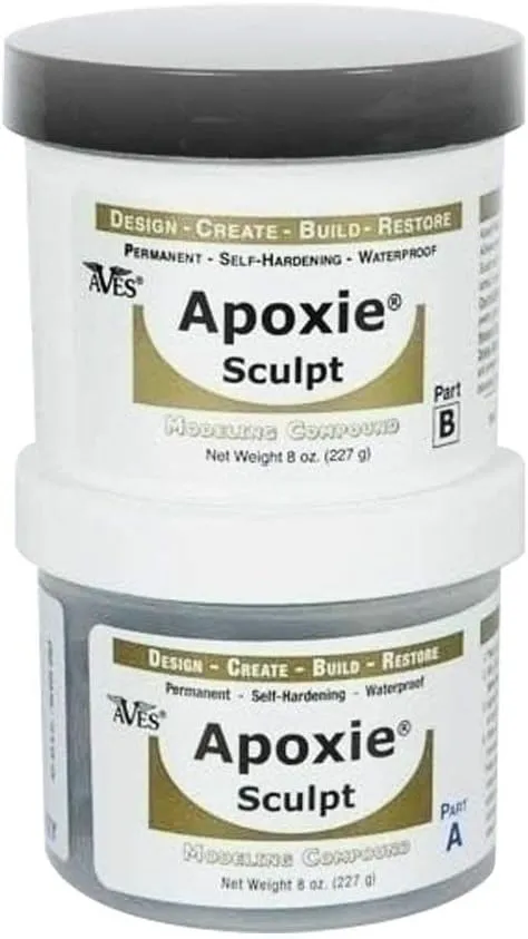 Aves Apoxie Sculpt - 2 Part Modeling Compound (A & B) - 1 Pound, Natural