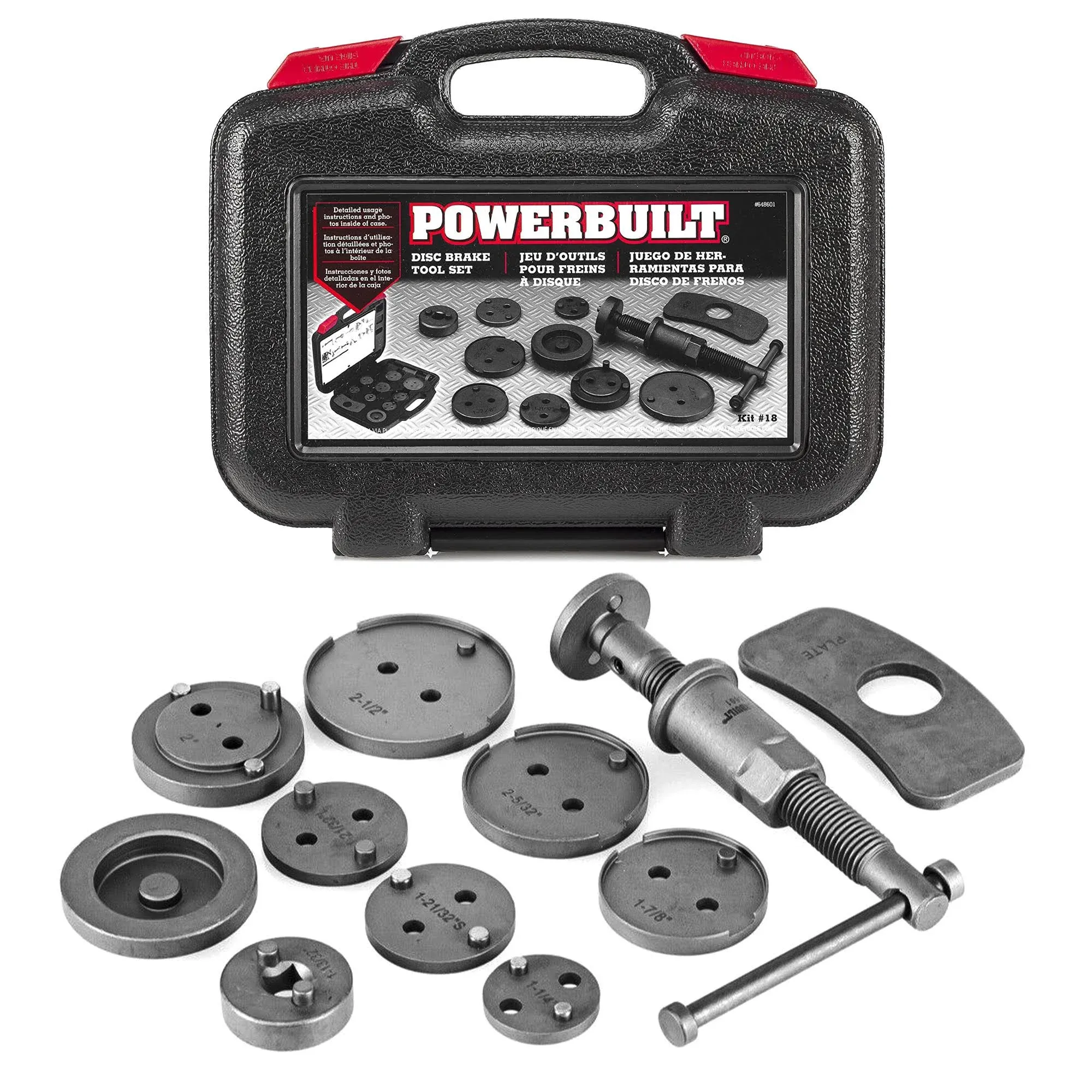 Powerbuilt Rear Disc Brake Adjustment Tool Kit 648601