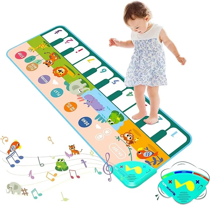 Sounds Dance Floor Mat, Music Keyboard Touch Playmat Early Education Learning ...