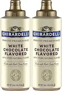 Ghirardelli White Chocolate Sauce 17oz Squeeze Bottle Pack of 2)