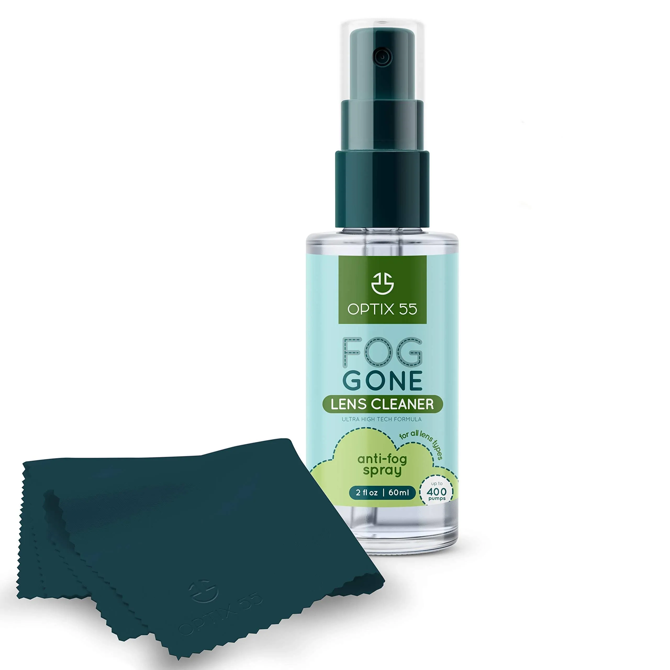 Lens Cleaner Anti Fog Spray for Glasses(2oz) + Microfiber Cloth |Glasses Cleaner ...