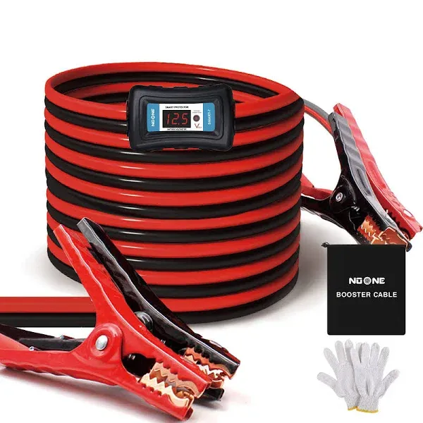 4 Gauge 20 Feet Jumper Cables, 600Amp Automotive Booster Cables UL Listed Clamps