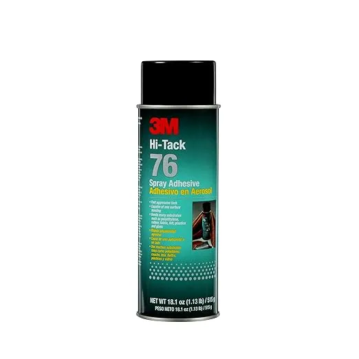 3M Hi-Tack 76 Spray Adhesive, Clear, 18.1-Ounce