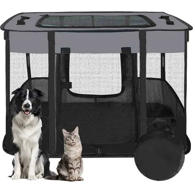 Foldable Dog Cat Playpens, Dog Playpen, Pet Playpen, Portable Exercise Kennel ...