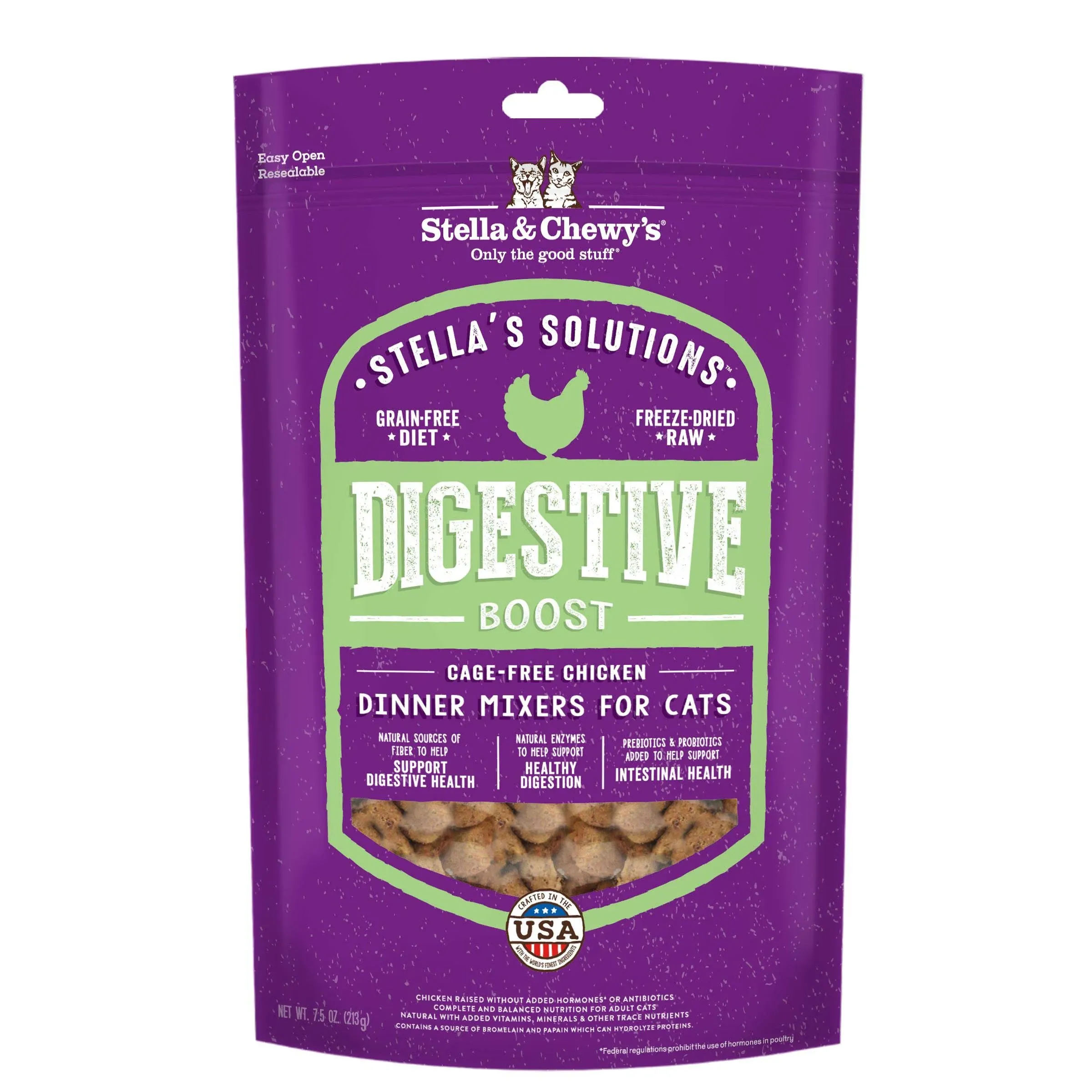 Stella & Chewy's Solutions Digestive Boost Dinner Morsels Cat Food - Chicken - 7.5 oz.