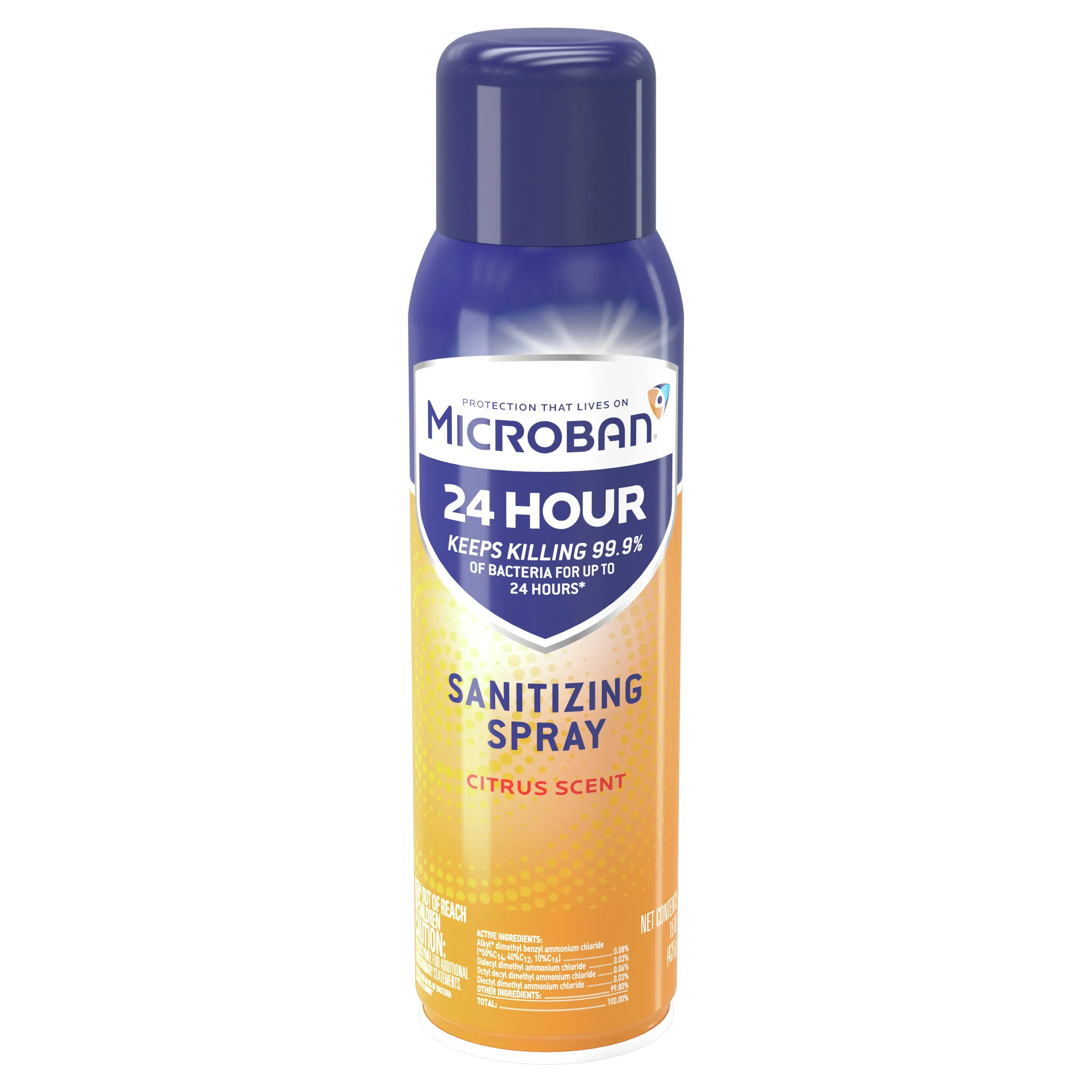 Microban Sanitizing Spray, Citrus Scent - 15 oz