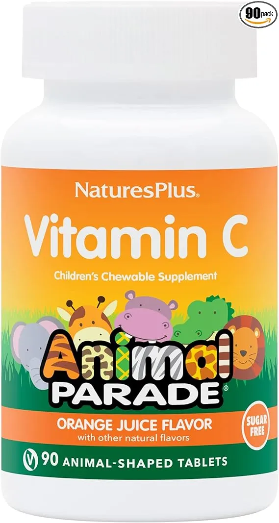 Nature's Plus - Sol Animal Parade Sugar-Free Vitamin C Orange Juice Flavor (2-Pack)