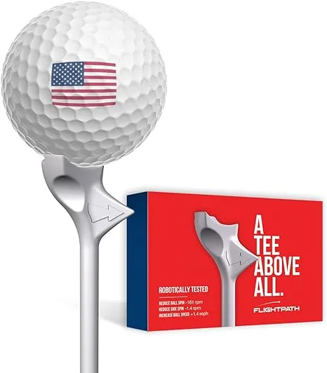 Set of 2, Flight Path Premium Golf Tees 8 x 2.75” Tees (Total 16) Robotically Te