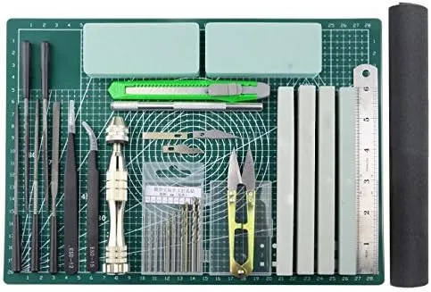 Professional 25 PCS Gundam Model Tools Kit Modeler Basic Tools Craft Set Hobby Building Tools Kit for Gundam Car Model Building Repairing and Fixing (E)