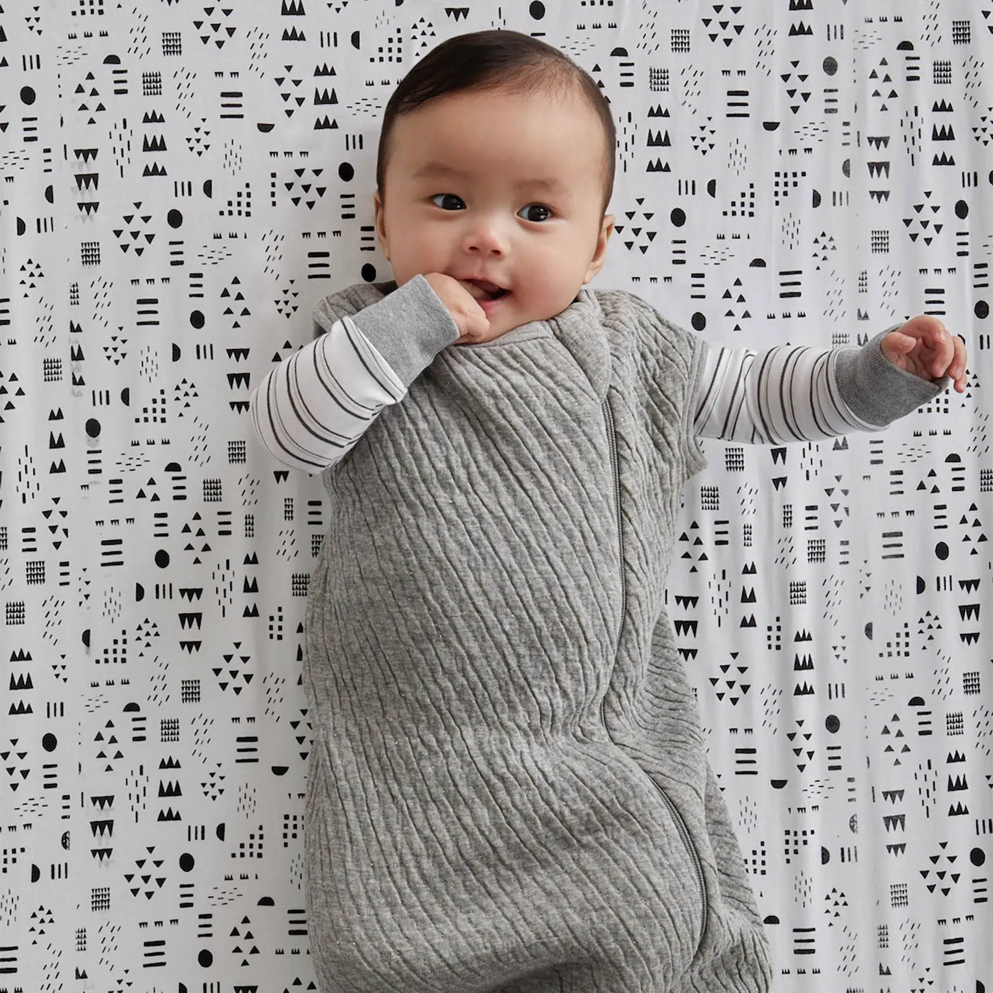 HonestBaby Baby Organic Cotton Matelasse Wearable Blanket